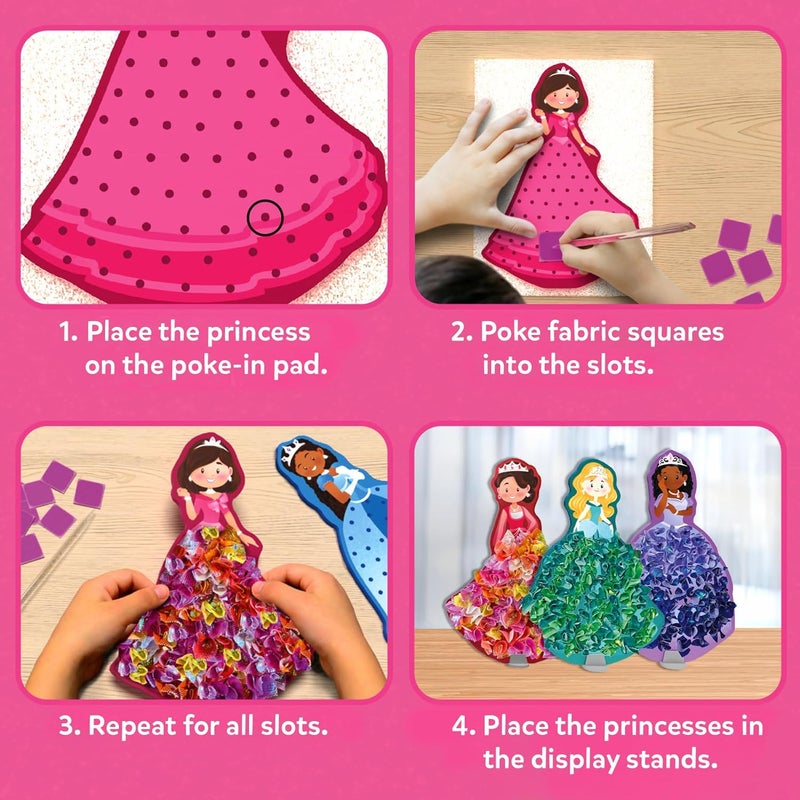 Skillmatics Poke-in Art - Magical Princesses, Mess-Free Fun for Kids, DIY Wood Craft Kits, Creative Activity, Gifts for Girls & Boys Ages 4, 5, 6, 7, 8, 9 - Image 4